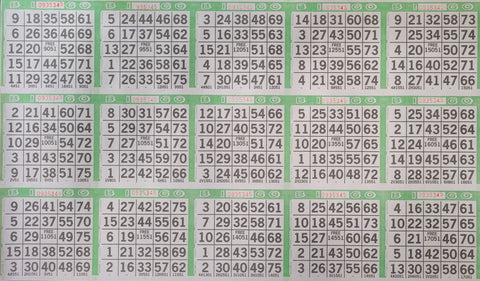 BINGO PAPER 15on x 10up