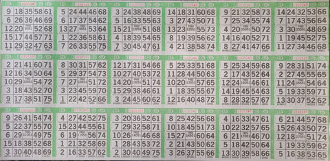 BINGO PAPER 18on x 10up 2PK