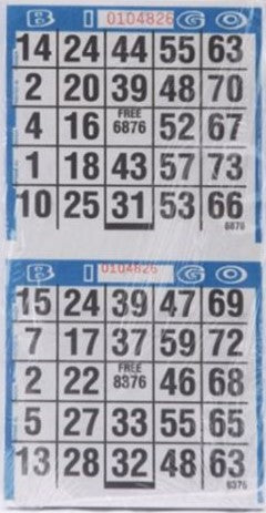 BINGO PAPER 2ON x 10up