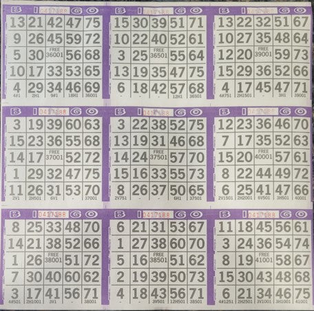 Progressive Paper Bingo Game!